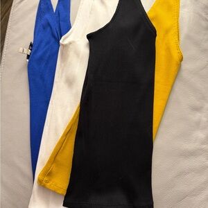 Express V-Neck Ribbed Tank Top Bundle